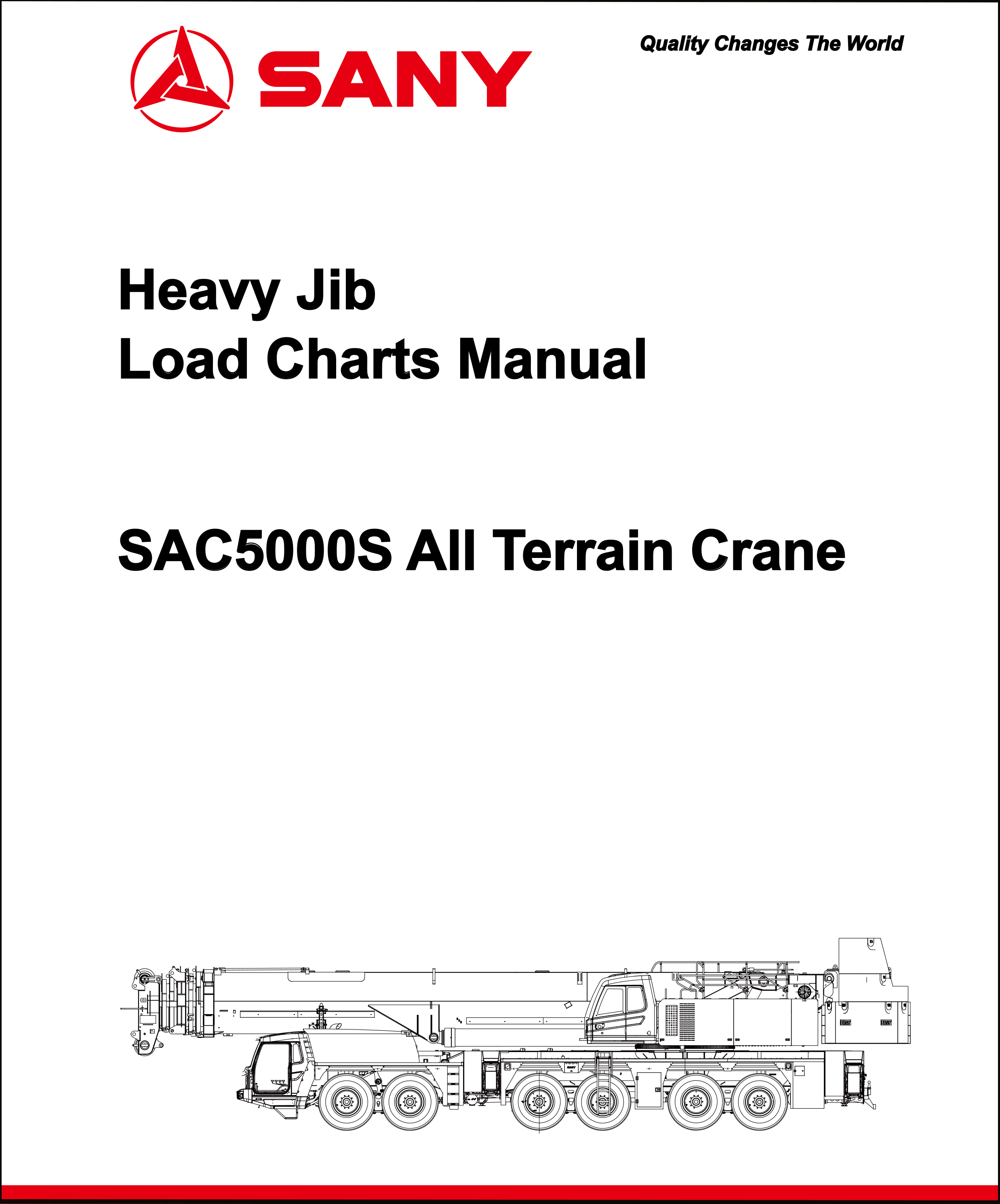 Heavy Jib โหลดชาร์ท เครน 500ตัน