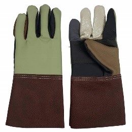 Furniture Leather with PVC Work Gloves (10inch) LG-FPP-A3L