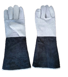 Cowhide Split Leather with Linning Welding Gloves (16inch) LG-TBS8-W Gray